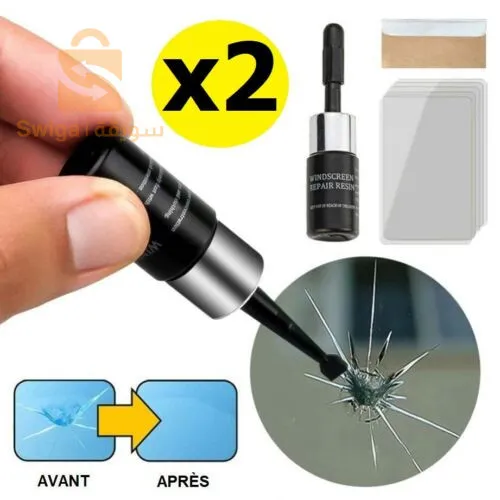 طقم إصلاح الزجاج الأمامي للسيارة، أداة إصلاح الزجاج المتشقق$👍