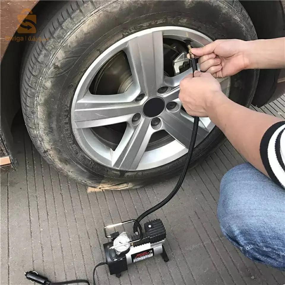ضاغط هواء ومنفاخ إطارات DC 12V يعمل بقابس ولاعة السجائر$👍