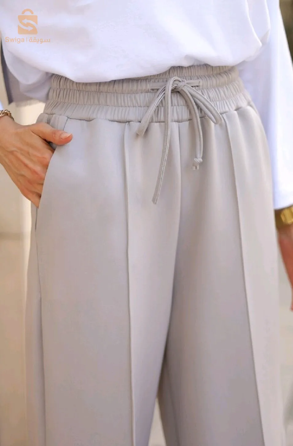 pantalon large gris 🇹🇷 Modanisa