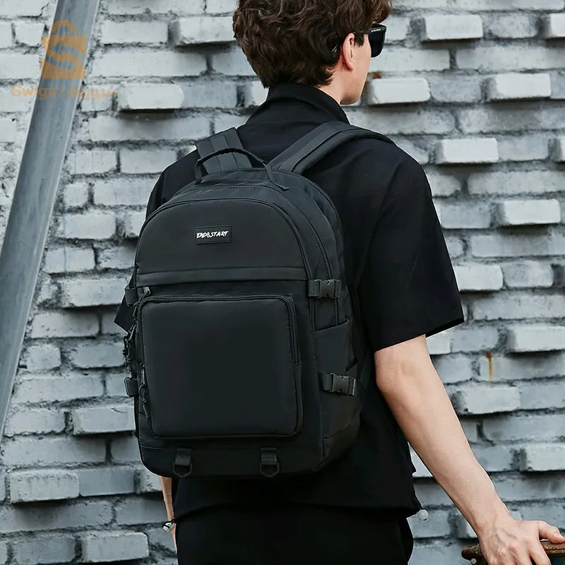 حقيبة ظهر للطلاب ذات سعة كبيرة من EndStart باللون الأسود