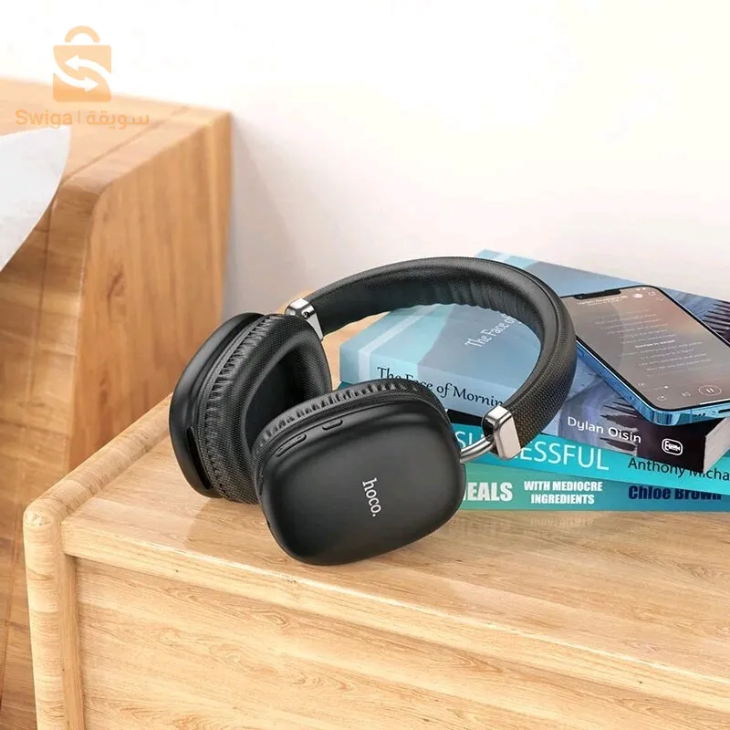 HOCO HiFi Audio Wireless Bluetooth 5.3 40MM سماعات رأس موسيقى، ألعاب، رياضة بدون استخدام اليدين مع ميكروفون يدعم بطاقة TF AUX W35$👍