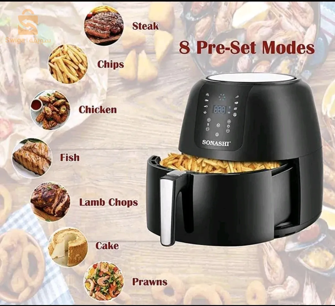 Friteuse sans huile sonashi 6.2L saf-620$🤍🤍