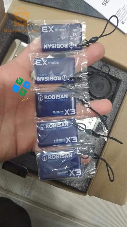 نظام إقفال ذكي 3في1 مع قفل كهربائي وبطاقات فتح إلكترونية ومحرك وقارئ خارجي ROBISAN Serrure Motorisé X3 Avec Serrure Electrique et Carte d'Ouverture$🤍🤍