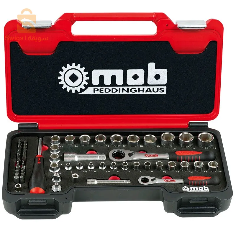 Coffret de douilles traversantes 59 pièces mixte