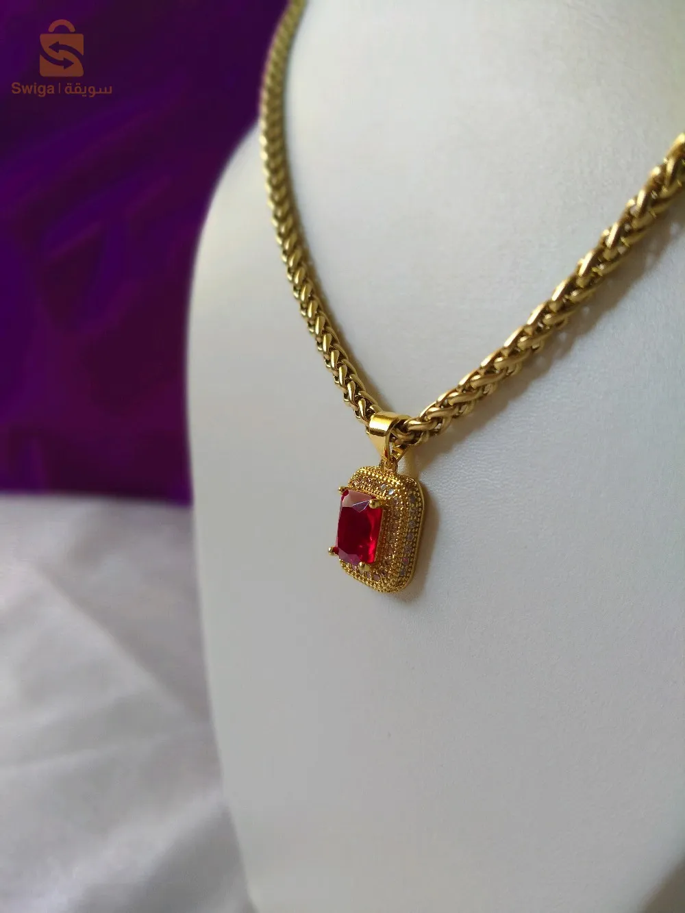 طقم اللؤلؤة التركية الحمراء