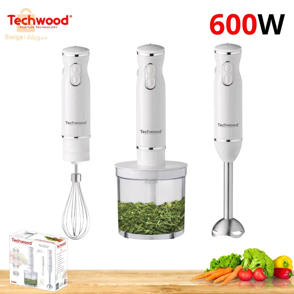 خلاط يدوي 3 في 1 بقوة 600 وات وسعة 500 مل من تيكوود TMS-9600$👍