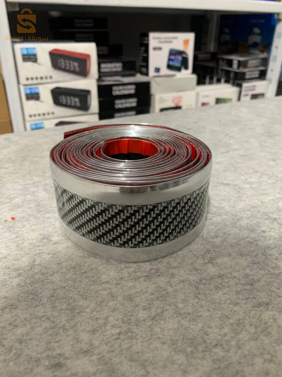 شريط حماية من ألياف الكربون لتزيين السيارة، مضاد للماء وللخدش