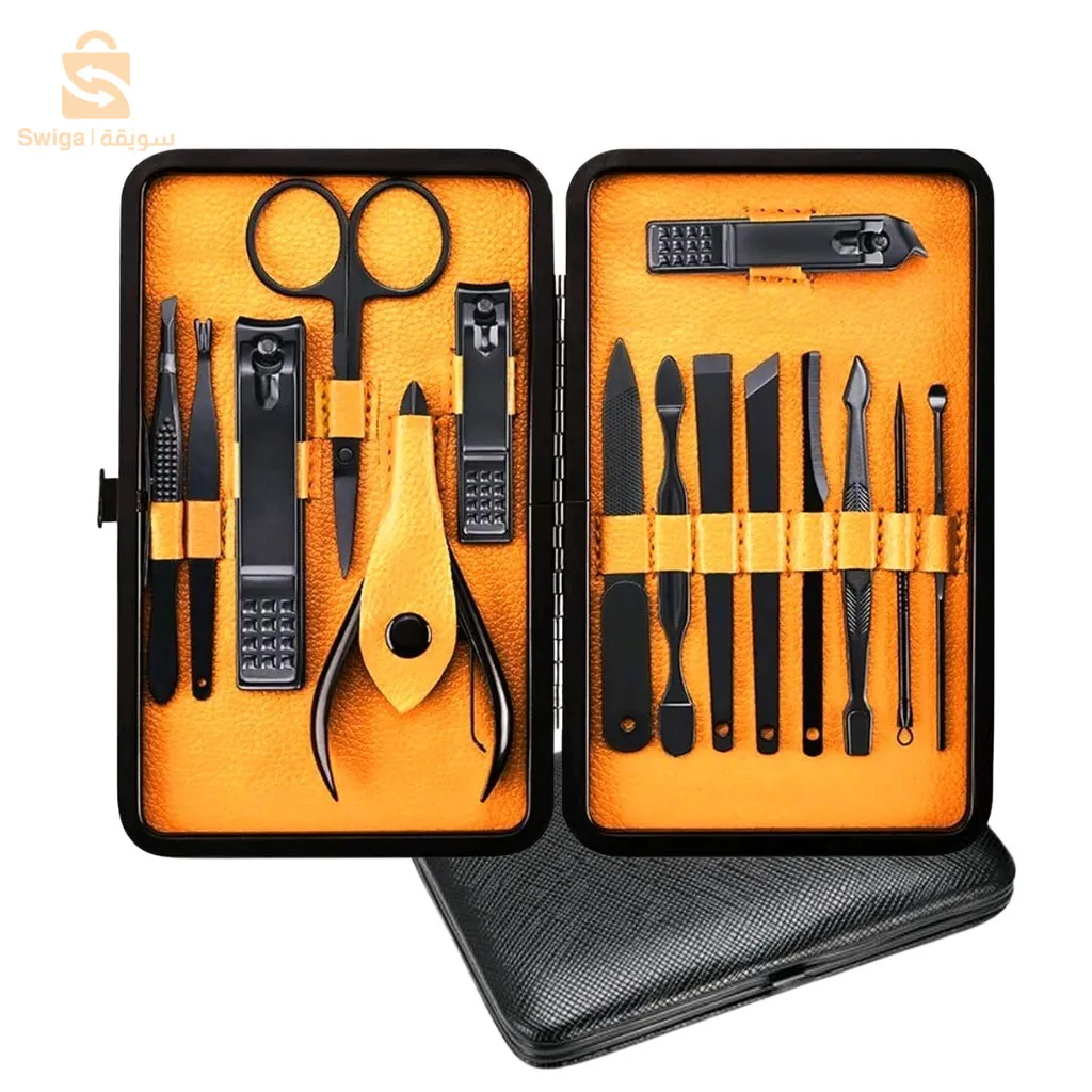 Kit de 15 pcs manucure et pédicure professionnel en acier inoxydable - مجموعة من 15 قطعة من مانيكير وباديكير احترافي من الفولاذ المقاوم للصدأ$👍