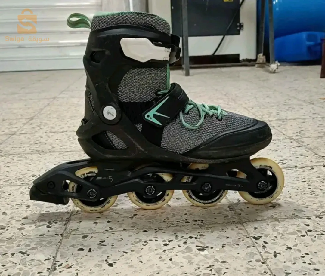 Decathlon Oxelo FIT100 Inline Fitness Women Roller Skate 76mm 80A، Pale Gray