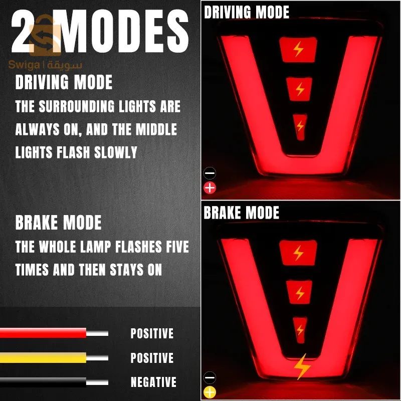 Next
Feux arrière de frein Universel , Style sportif , Flash d’avertissement,pour Auto SUV Moto – مصابيح خلفية للفرامل ، نمط رياضي، فلاش تحذير