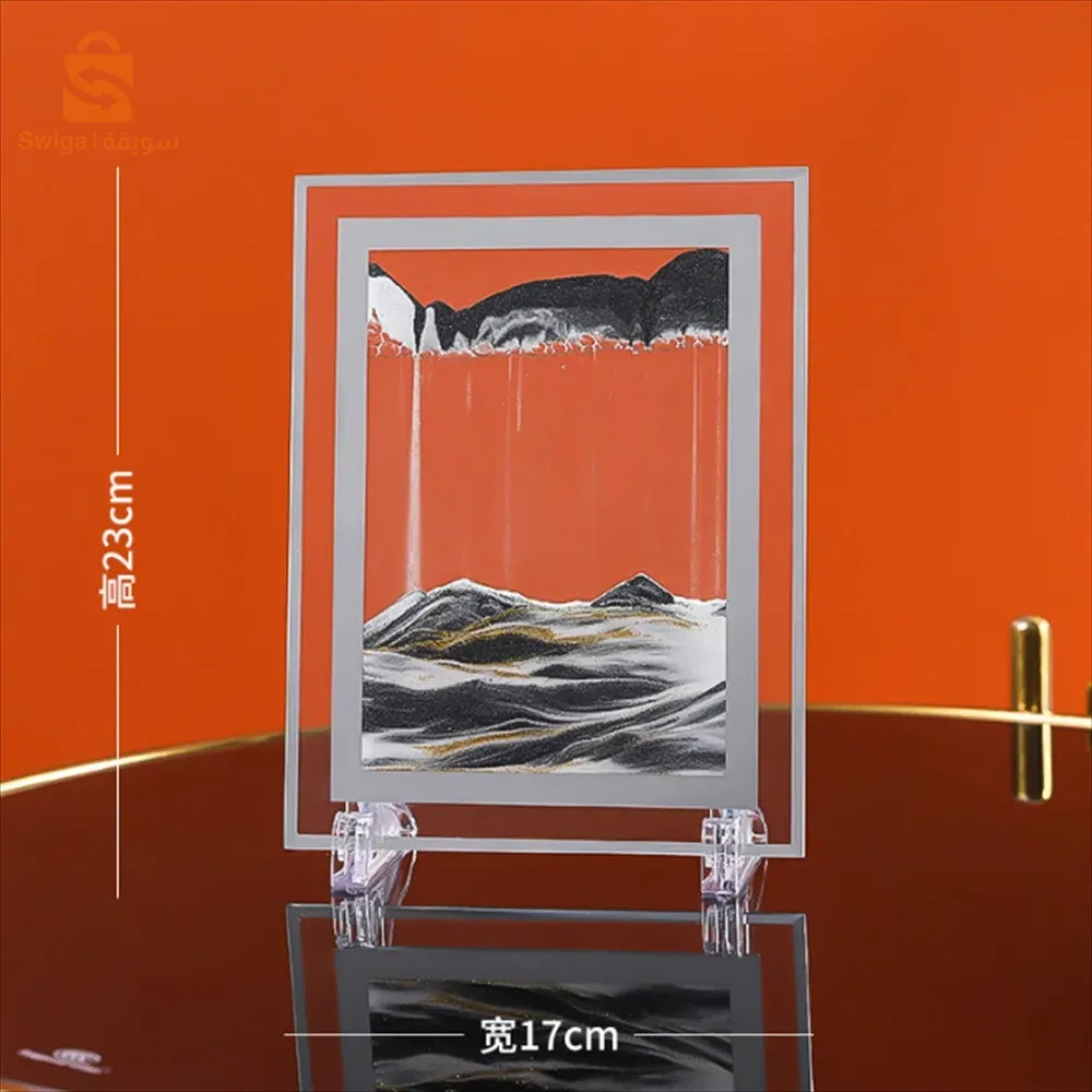 الإبداعية مستطيلة الساعة الرملية 3D الرمال المتحركة$👍