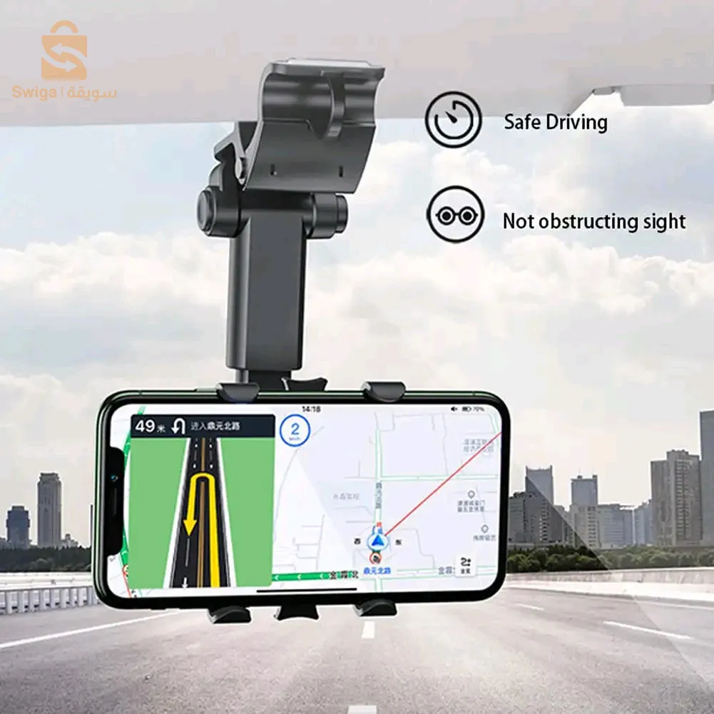 Support Smart-phone pour pare-soleil et tableau de bord de voiture