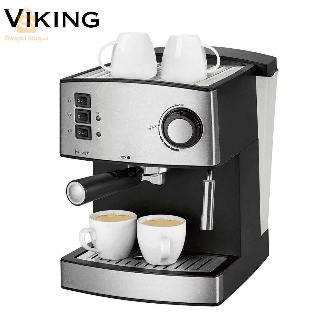 ماكينة صنع قهوة اكسبريسو 2 كوب 850 وات 15 بار 1.6 لتر👍