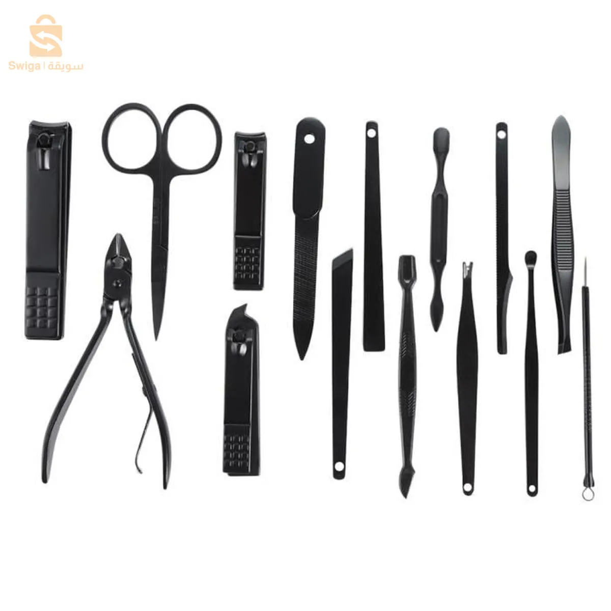 Kit de 15 pcs manucure et pédicure professionnel en acier inoxydable - مجموعة من 15 قطعة من مانيكير وباديكير احترافي من الفولاذ المقاوم للصدأ$👍