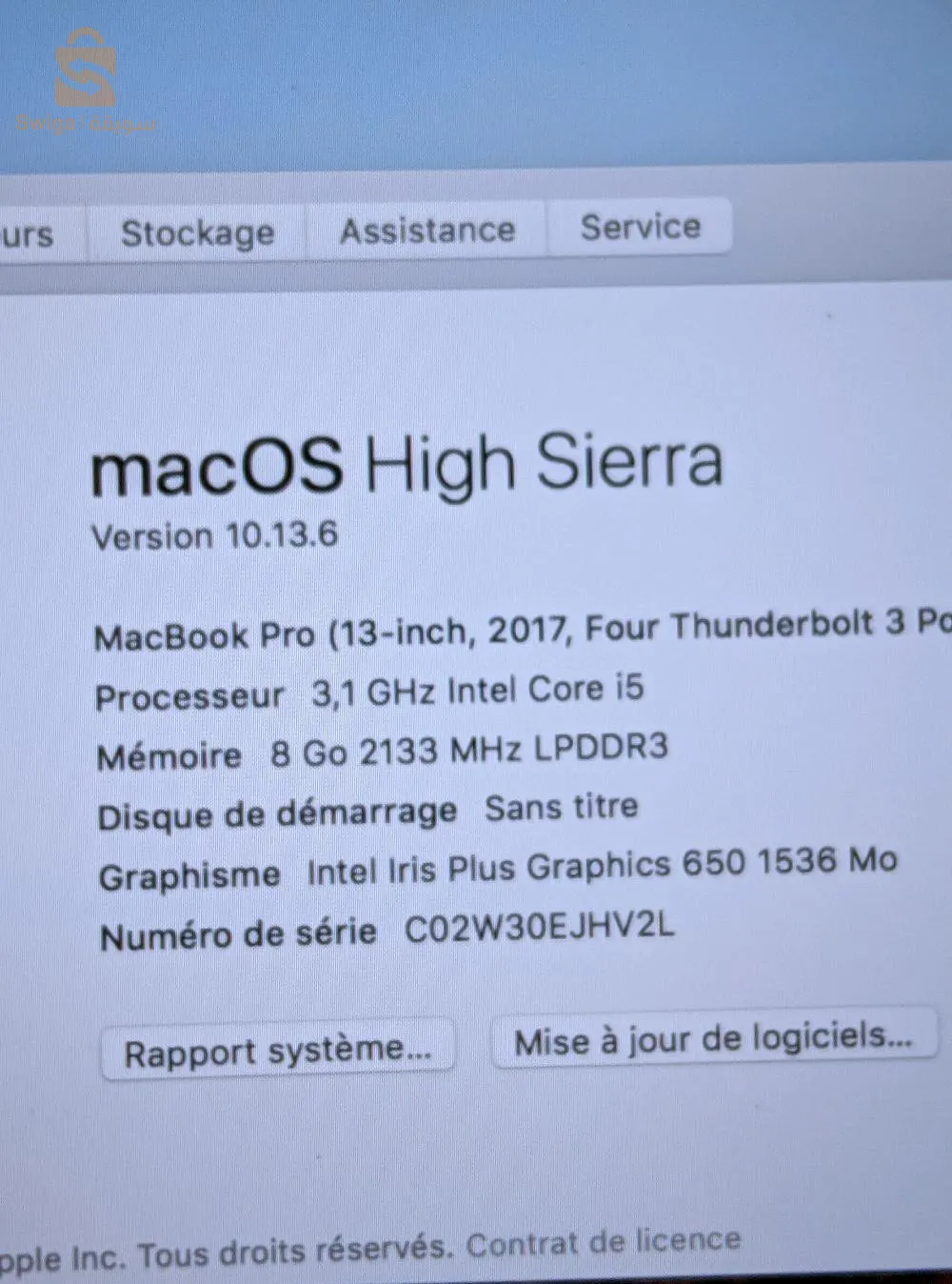 MacBook pro toche barre 2017