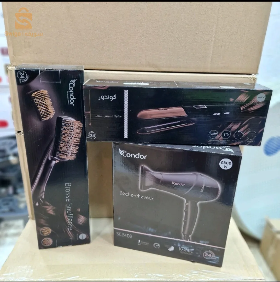 Pack Condor Séchoir + lisseur + brosse chauffante