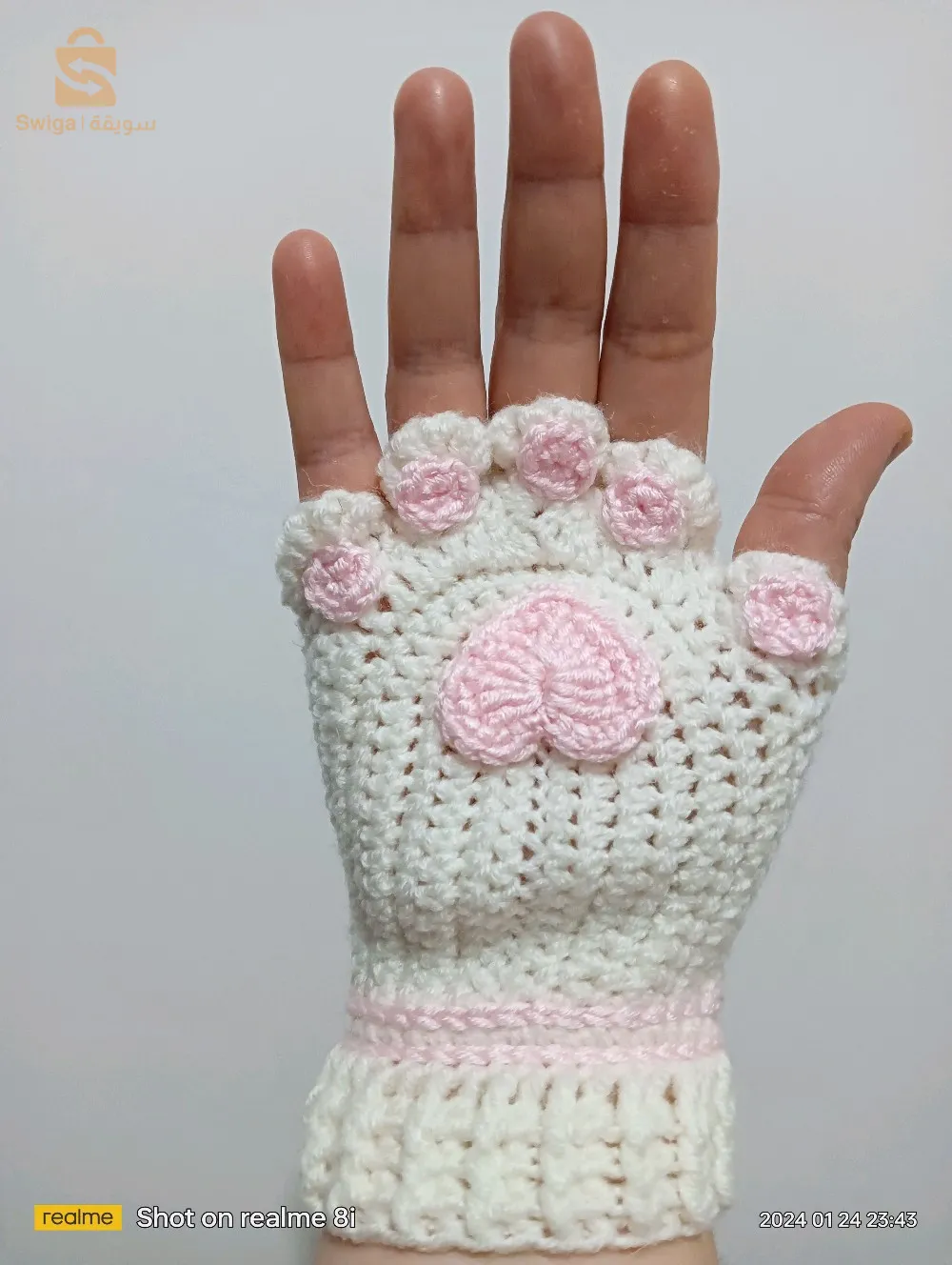 قفازات صوف نسائية ورجالة