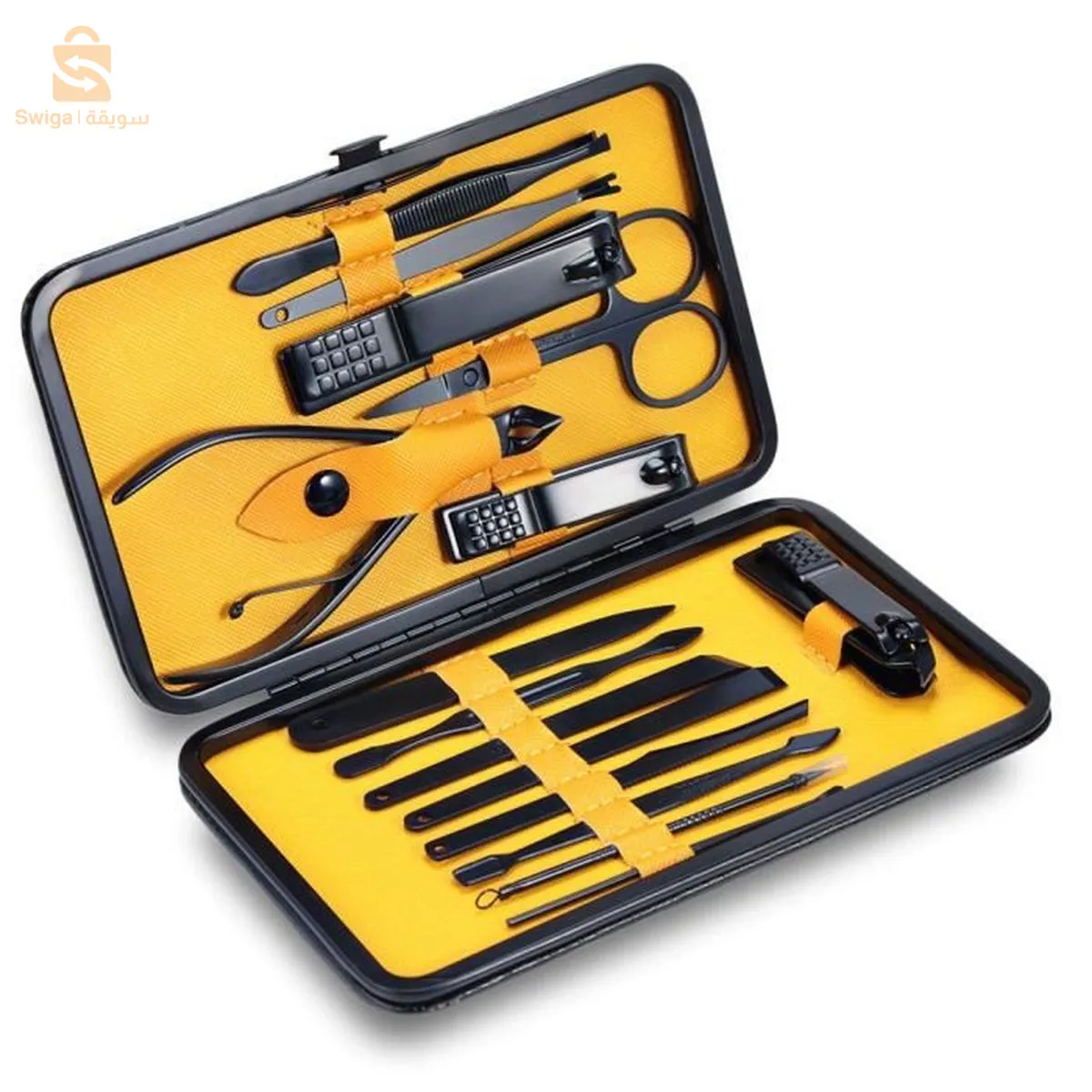 Kit de 15 pcs manucure et pédicure professionnel en acier inoxydable - مجموعة من 15 قطعة من مانيكير وباديكير احترافي من الفولاذ المقاوم للصدأ$👍