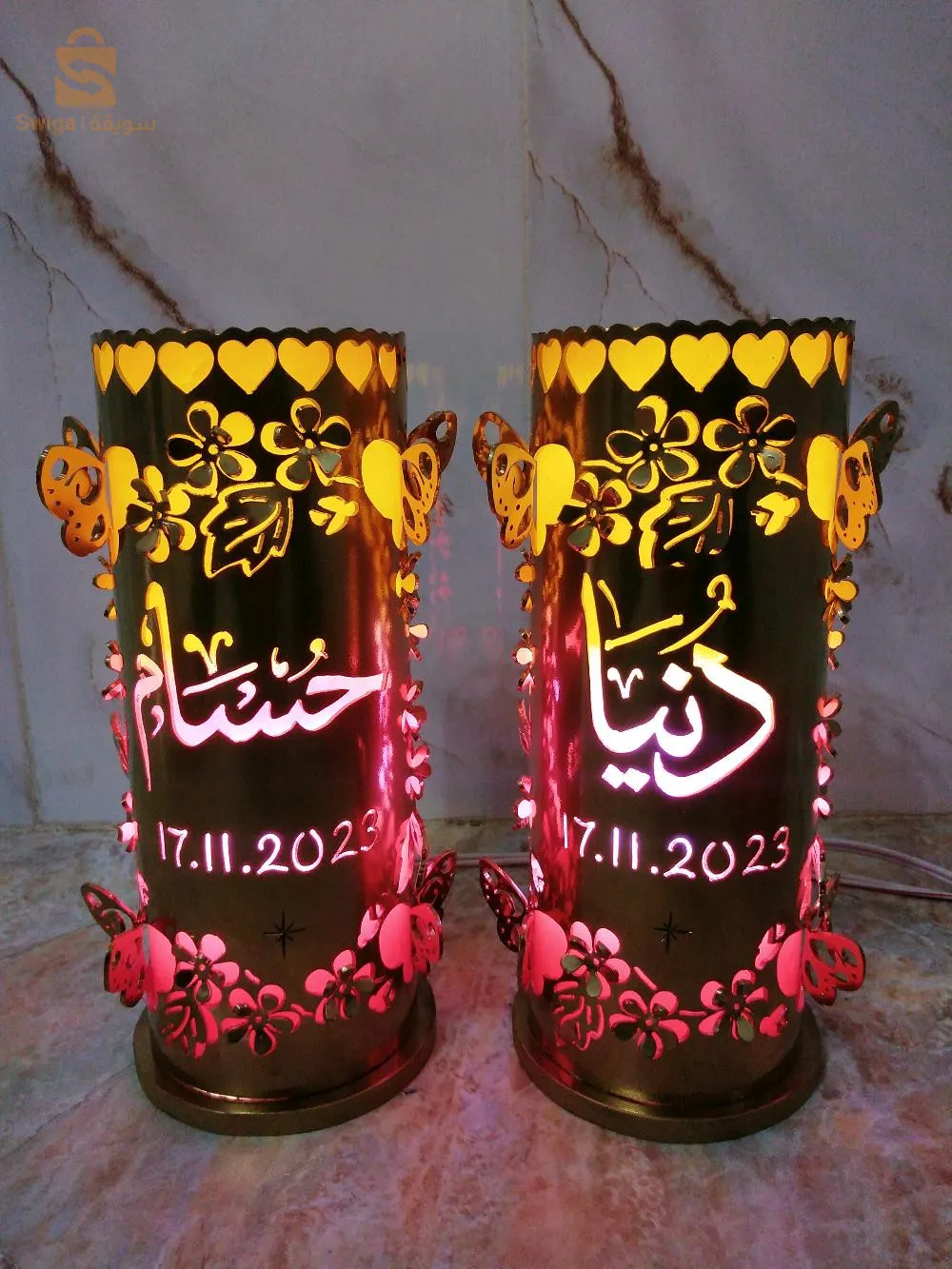 Veilleuse personnalisé pour votre cadeau et mariage