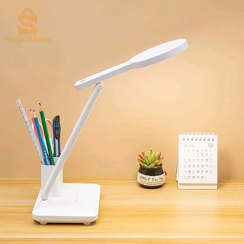 مصباح طاولة LED قابل للطي لحماية العين مع حامل قلم قابل لإعادة الشحن عبر USB$👍