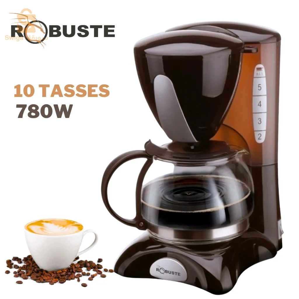 ماكينة صنع القهوة الكهربائية القوية 10 أكواب 780 واط$👍