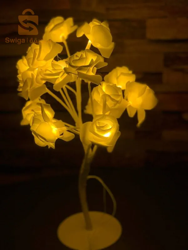 مصباح طاولة LED على شكل شجرة ورد، إضاءة ديكورية، مثالي لغرفة النوم أو كهدية$👍