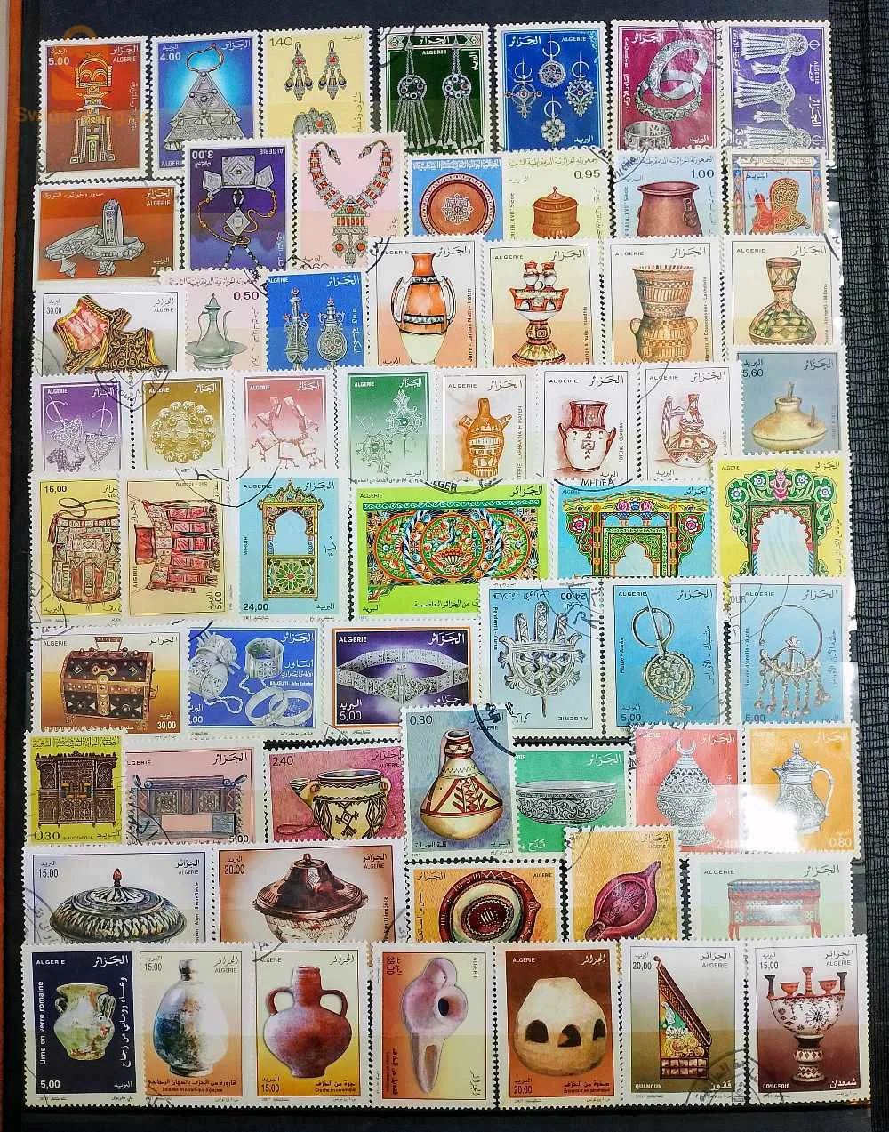album de timbres d'Algérie