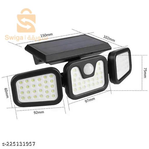مصباح شمسي خارجي مقاوم للماء 112 LED مع كاشف حركة FL-1725A$👍