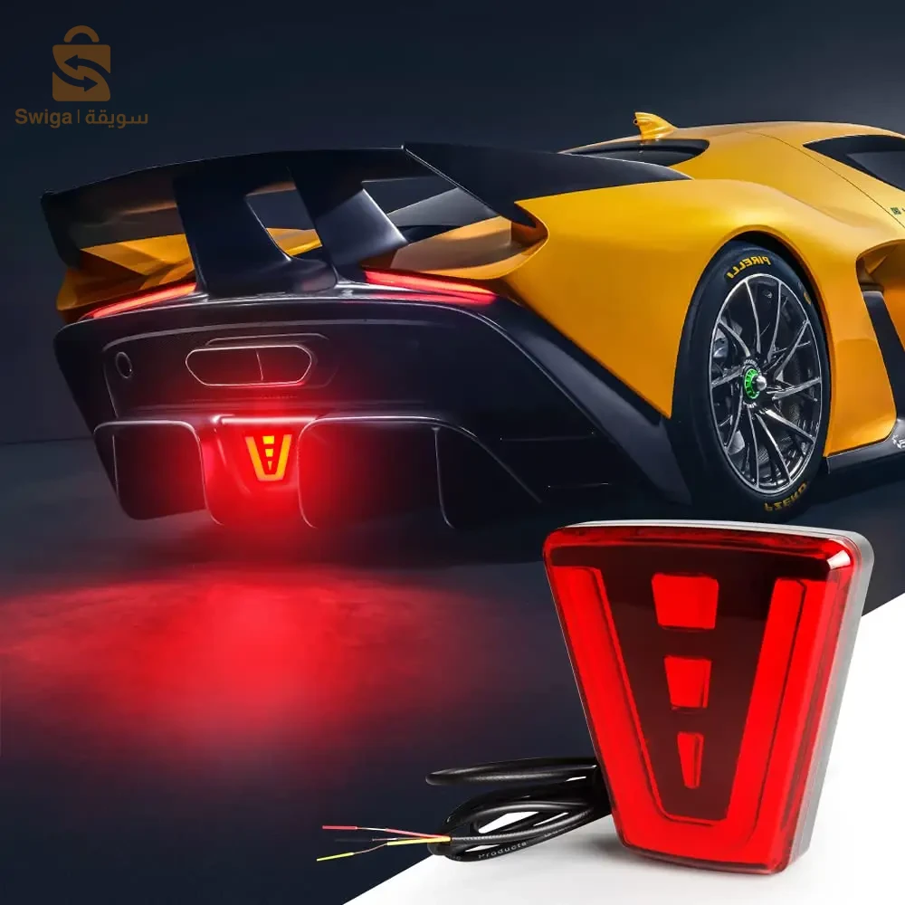 Next
Feux arrière de frein Universel , Style sportif , Flash d’avertissement,pour Auto SUV Moto – مصابيح خلفية للفرامل ، نمط رياضي، فلاش تحذير