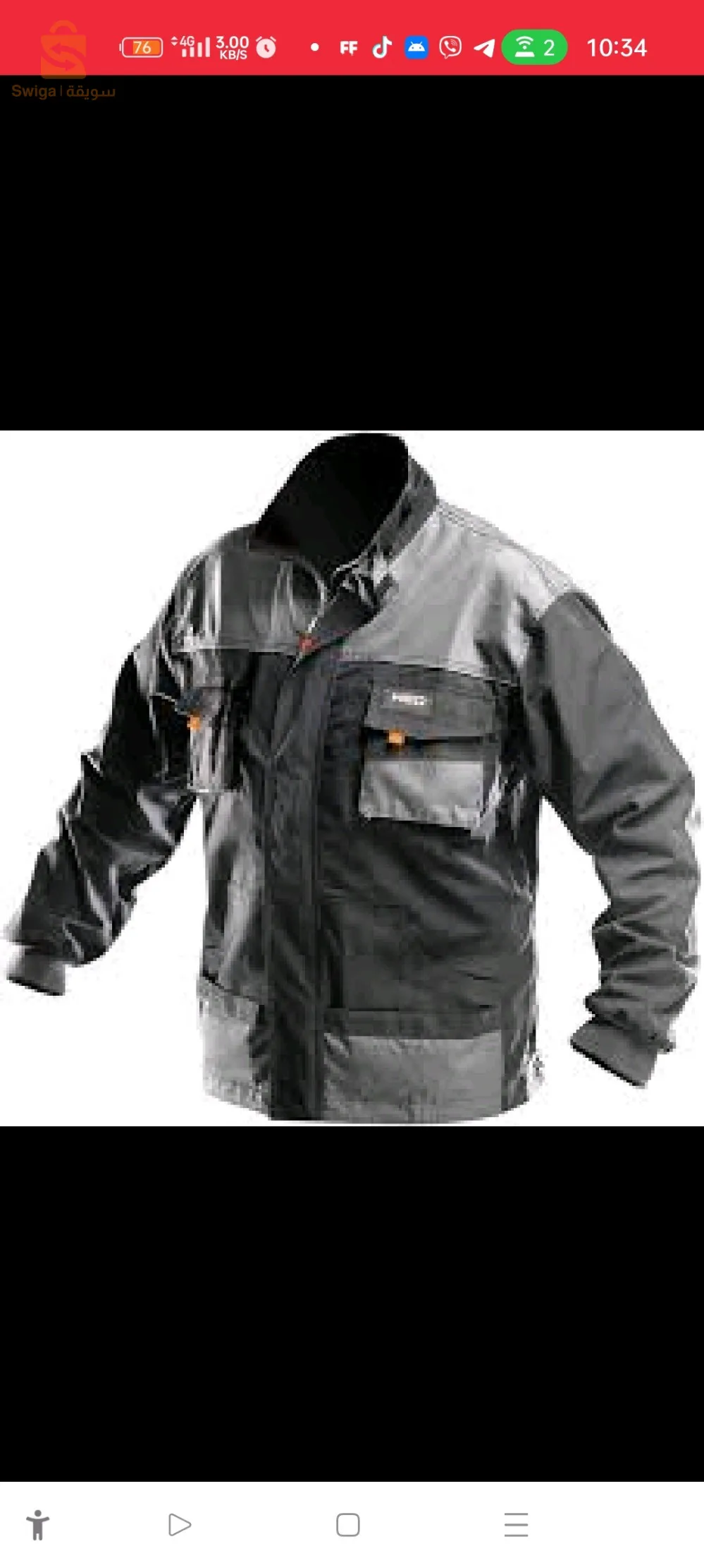 جاكيت ملابس العمل بسحاب ، مع غطاء حماية إضافي مع طبقات ثلاثية مقواة وعاكسات مدمجة في منطق$♥️