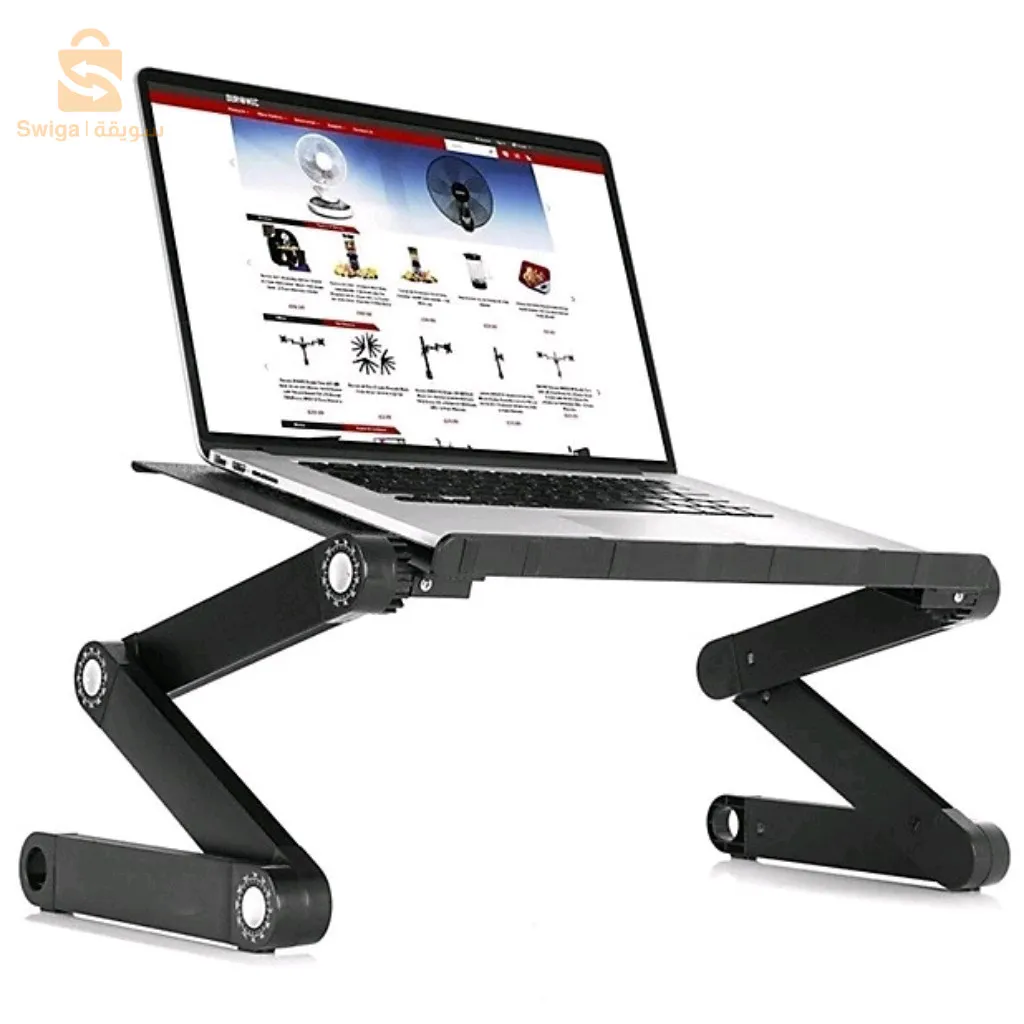 Table pliante en aluminium pour ordinateur Portable, support de bureau multifonctionnel rotatif à 360 degrés pour lit