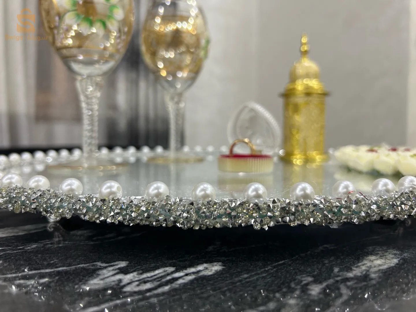 صحون تجميلية للمناسبات plateau mirrioir)