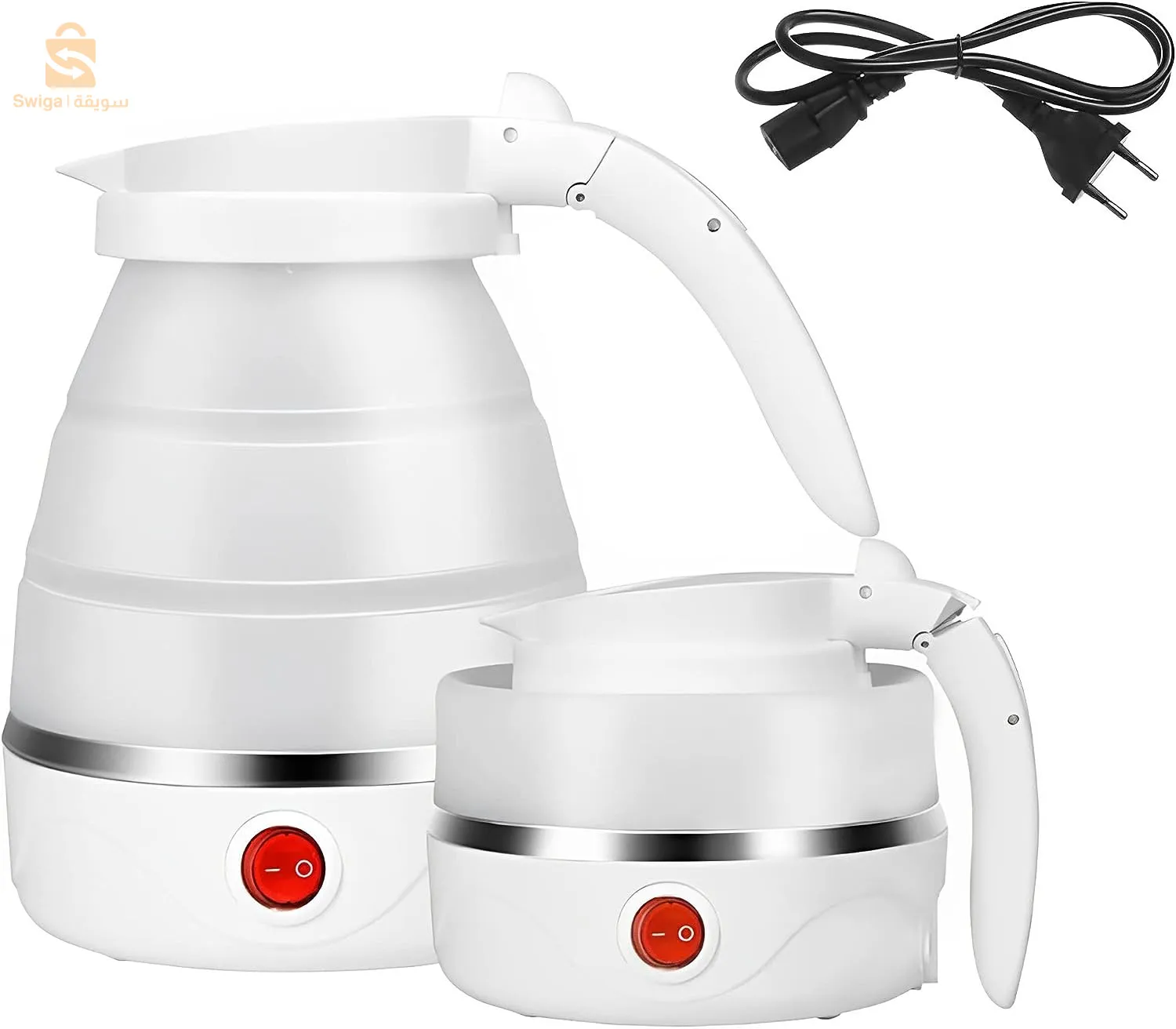Bouilloire électrique pliable en silicone ,portable Avec indicateur de mise hors tension غلاية كهربائية قابلة للطي محمولة سيليكون$👍
