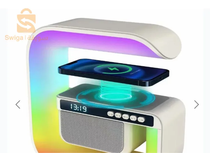 - منبه ذكي و شاحن لاسلكي ومكبر صوت بلوتوث