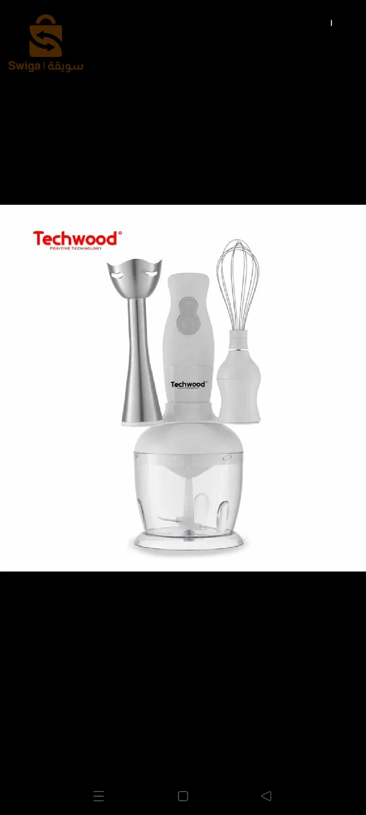 Mixeur Plongeant 3en1 300W 750mL Techwood