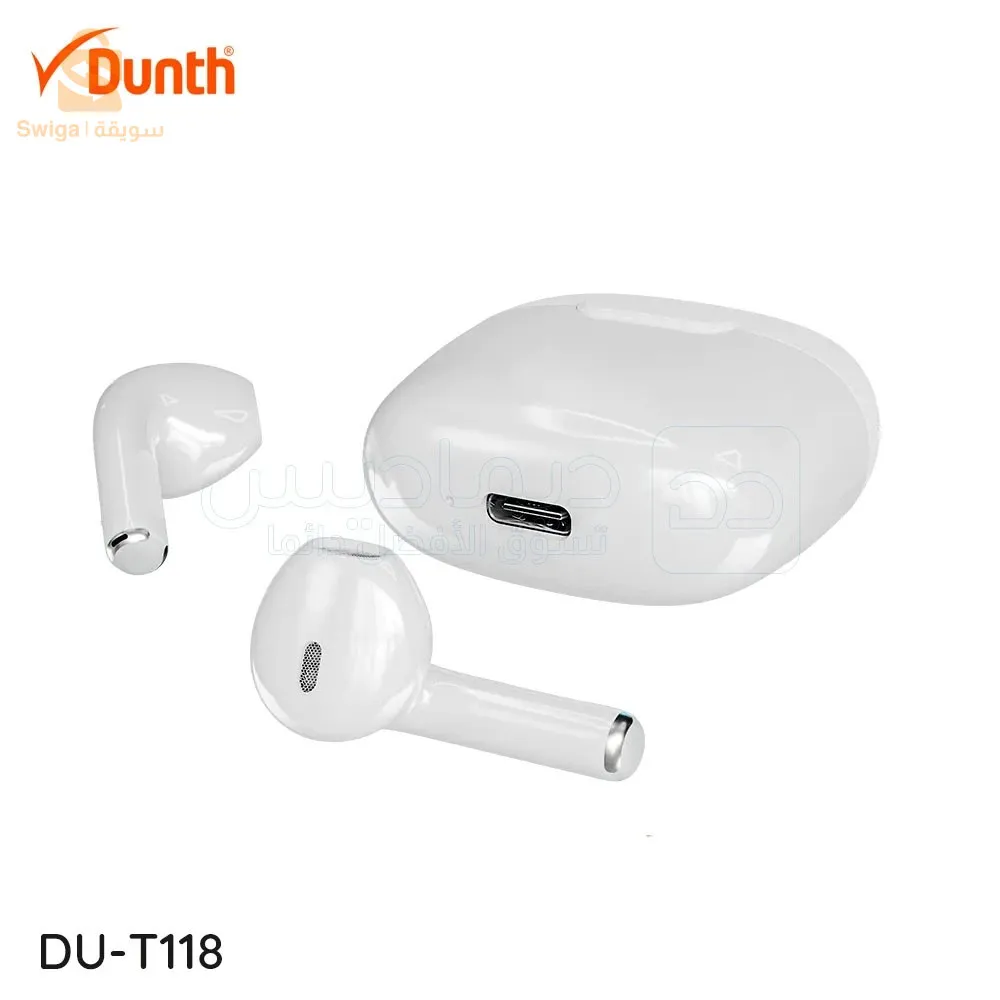 سماعات بلوتوث لاسلكية، سماعة أذن بدون استخدام اليدين، لون أبيض DUNTH DU-T118$👍