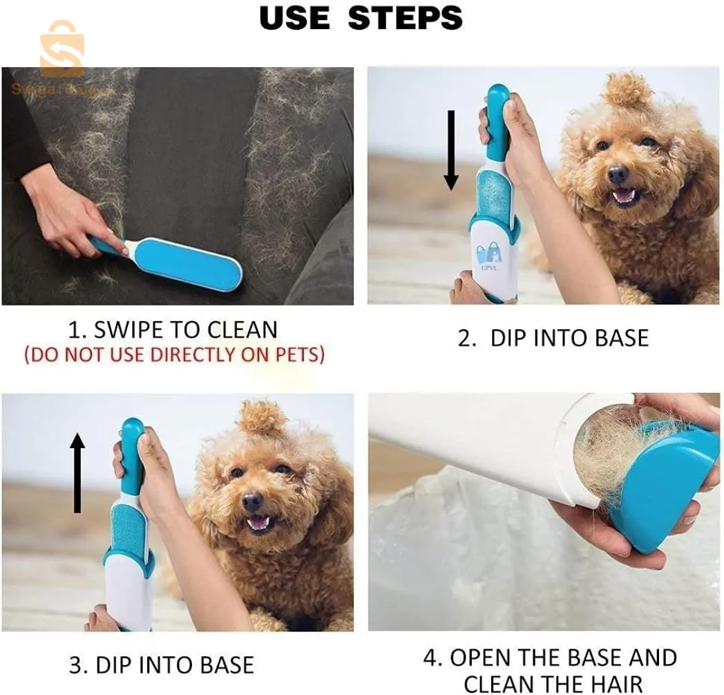 Brosse double face pour enlever les poils d’animaux, la poussière et les peluches, vêtements, meubles, canapé, tapis – فرشاة لإزالة شعر الحيوانات الأليفة والغبار والوبر$👍