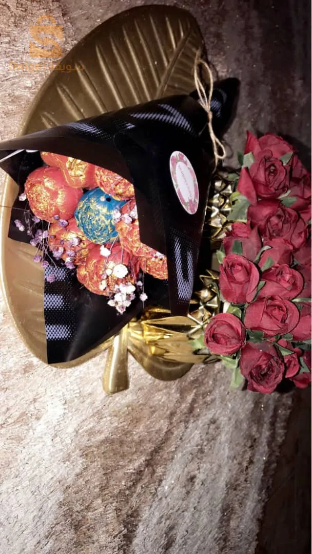 وردة على شكل شوكولاطة