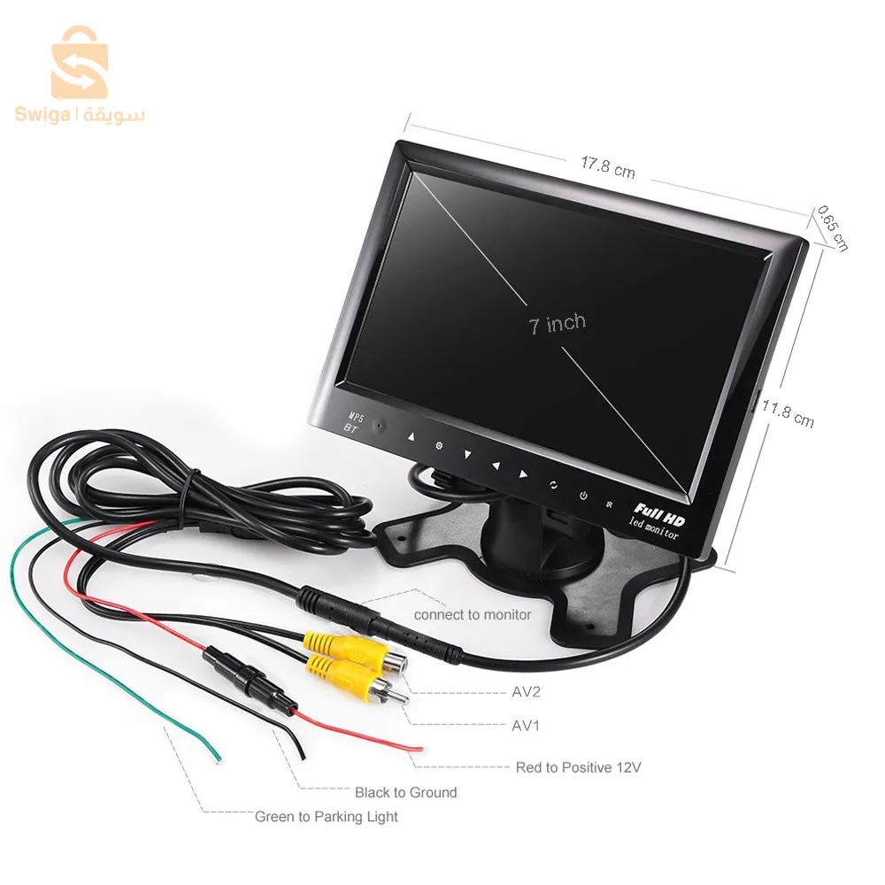 شاشة لمس دي في دي 7 بوصة TFT LCD للوحة قيادة السيارة$👍