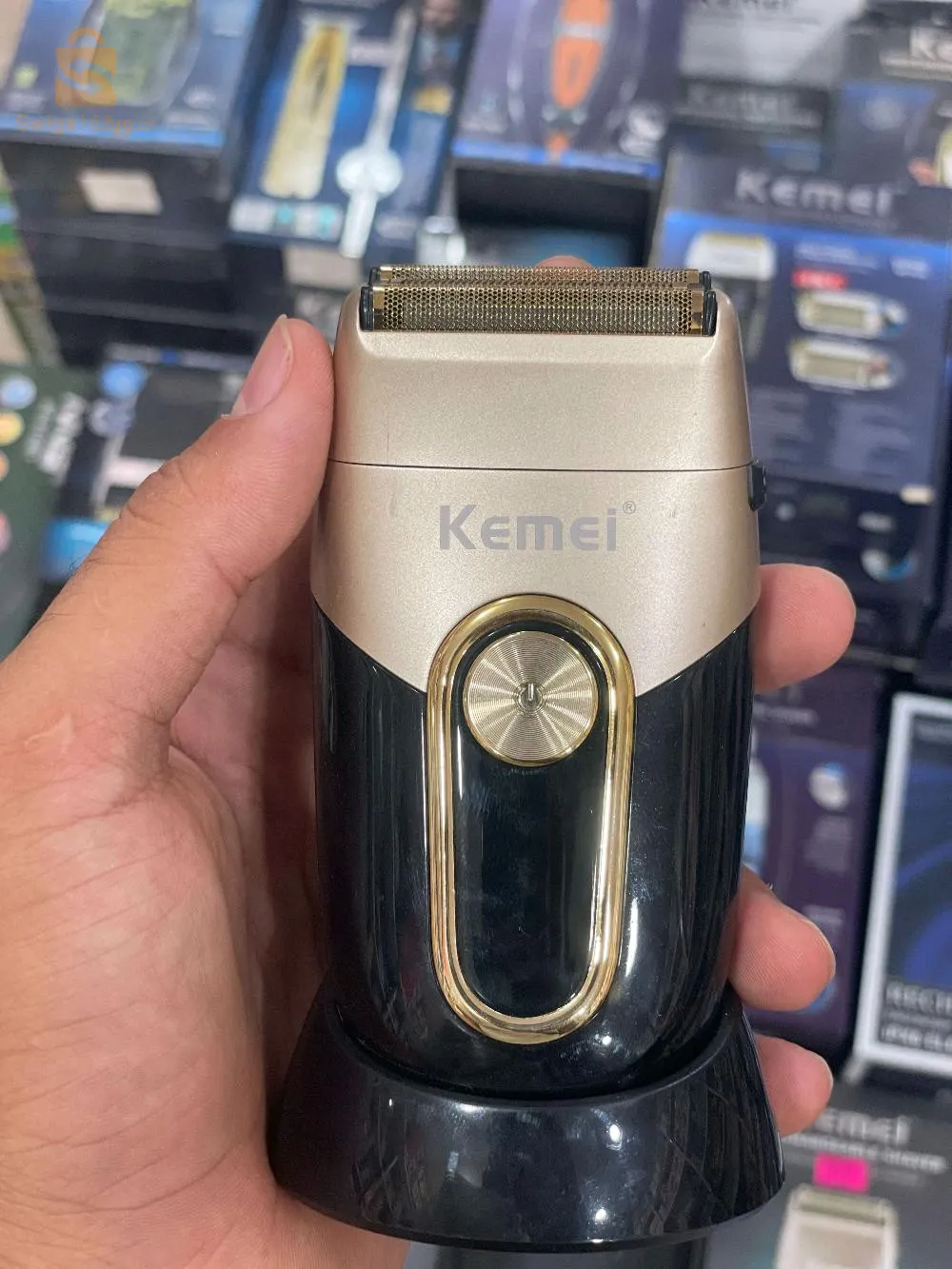 Kemei Rasoir Electrique Sans Fil Avec Socle De Charge - Lcd - Km 3209 - Noir