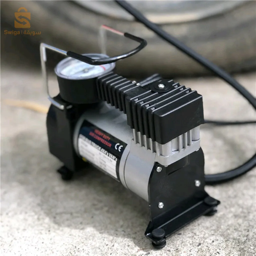 ضاغط هواء ومنفاخ إطارات DC 12V يعمل بقابس ولاعة السجائر$👍