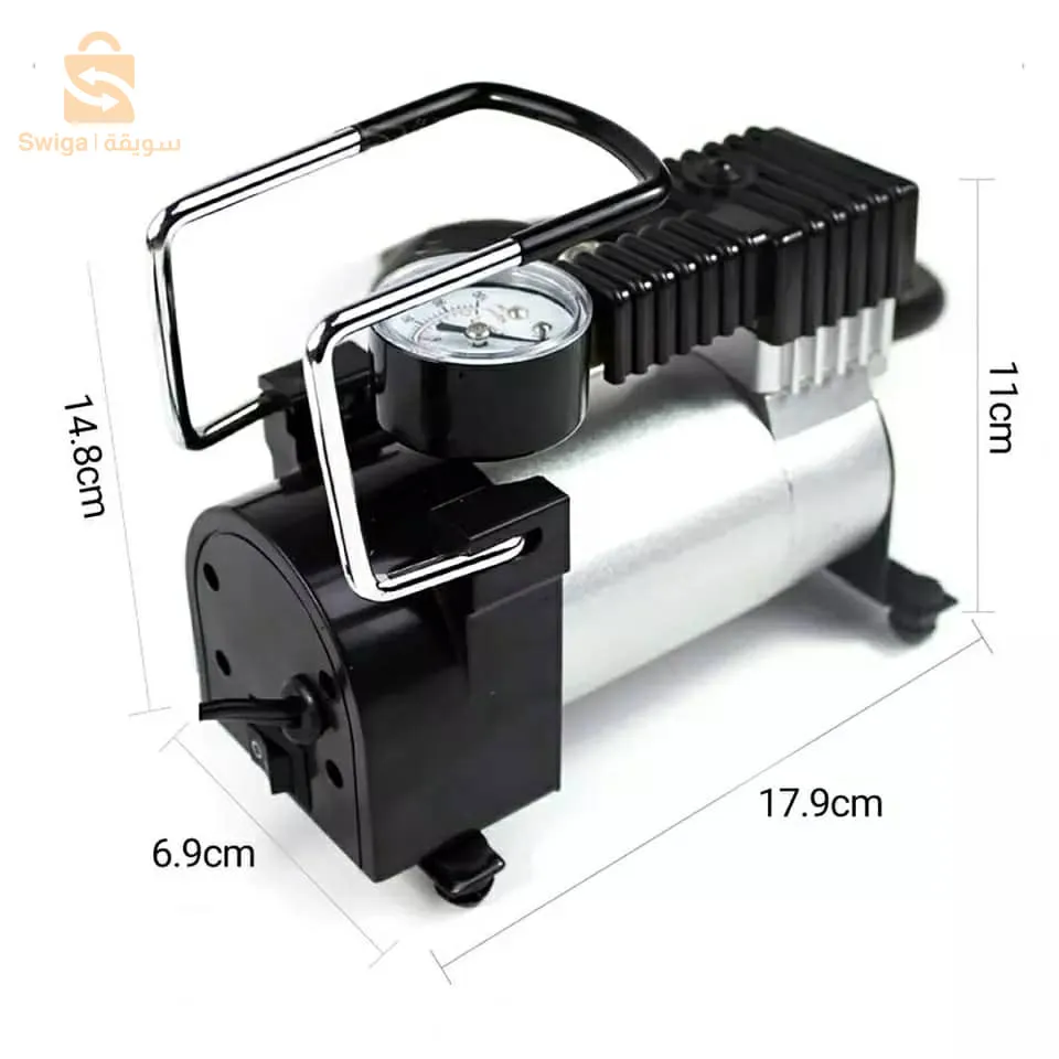 ضاغط هواء ومنفاخ إطارات DC 12V يعمل بقابس ولاعة السجائر$👍