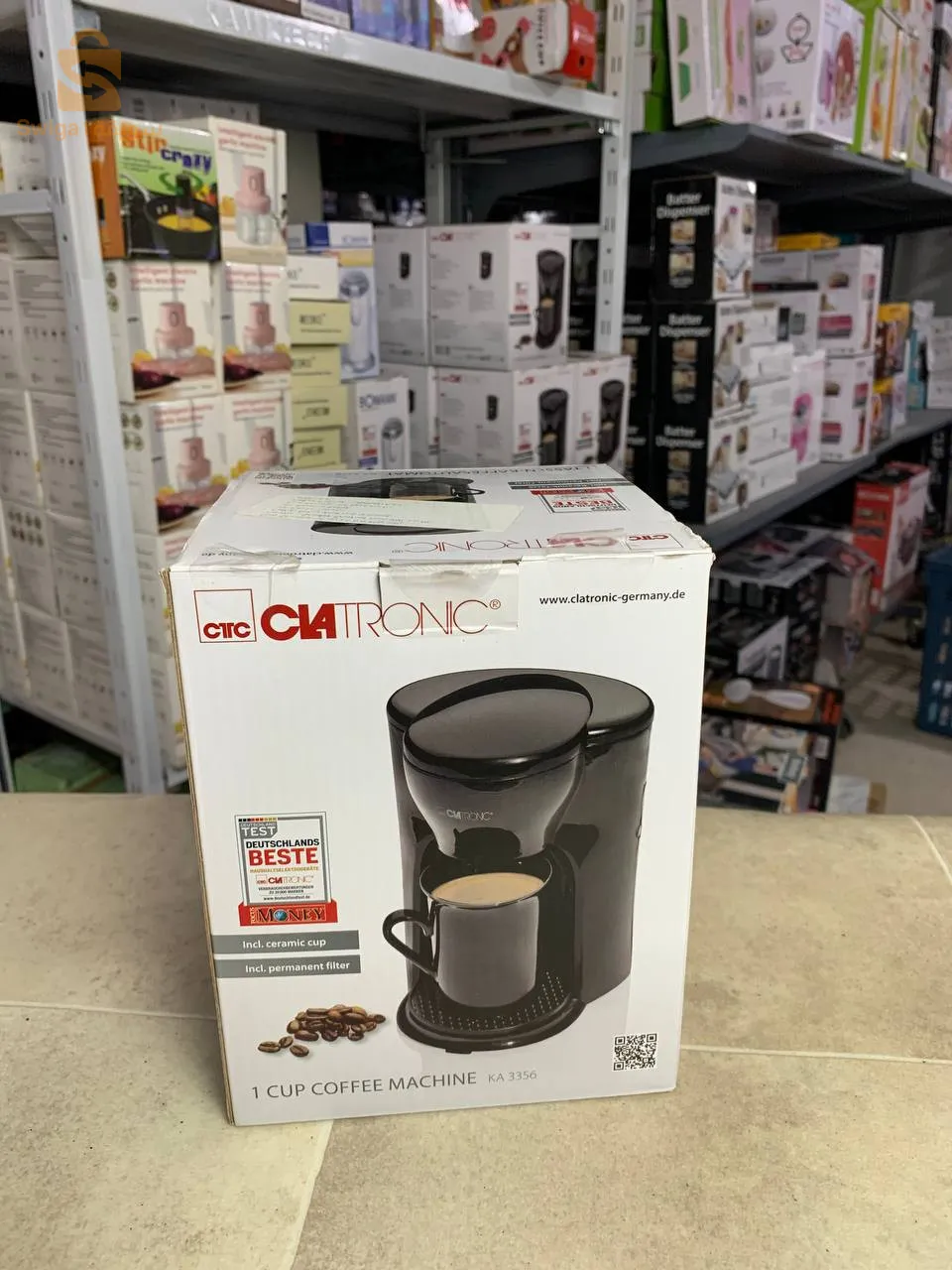 ماكينة صنع القهوة مع كوب سيراميك 140 مل 330 وات كلاترونيك KA-3356$👍