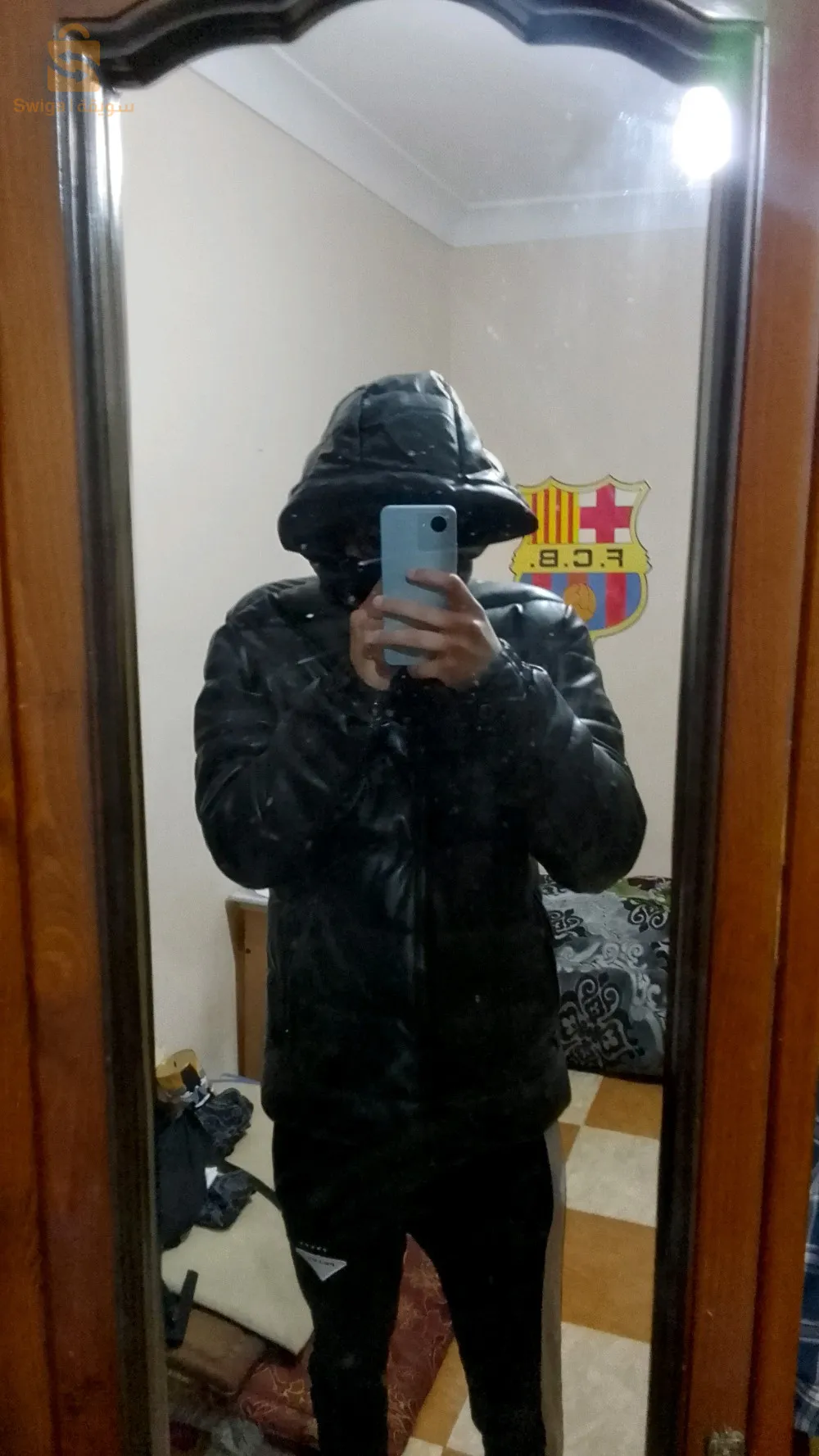 معطف شتوي من الجلد