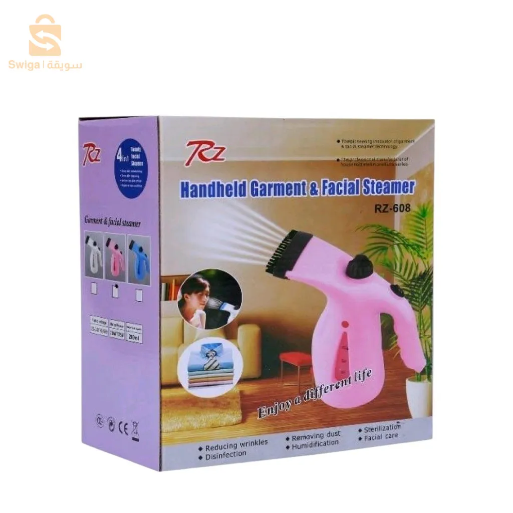 جهاز بخار الملابس المحمول 2 في 1/جهاز بخار الوجه بقدرة 1000 وات Rz-$👍