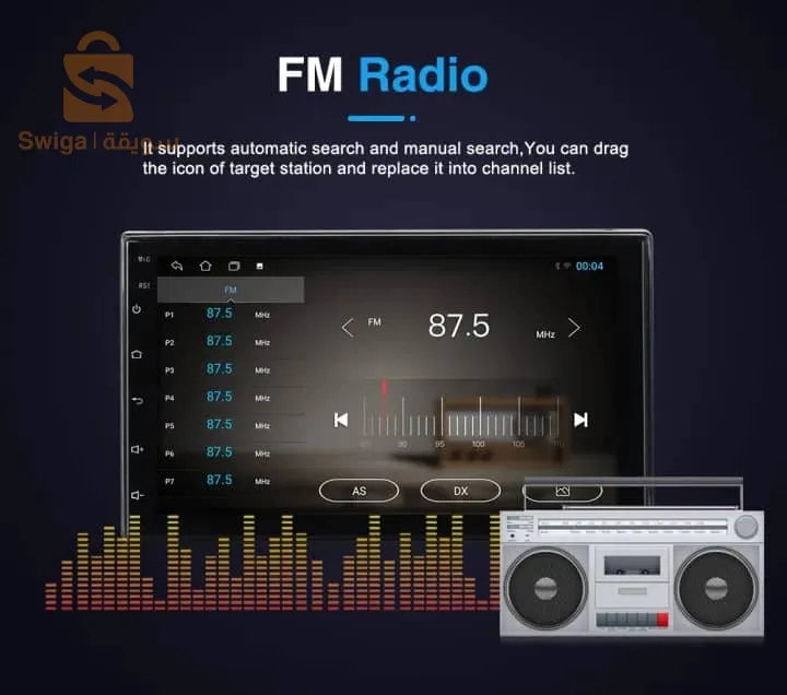 شاشة الوسائط المتعددة اللمسية TS7 (9 بوصات) (Android10.0)(4G) (HD1280P) (2RAM)(32 جيجابايت) نظام الملاحة الذكي GPS$👍