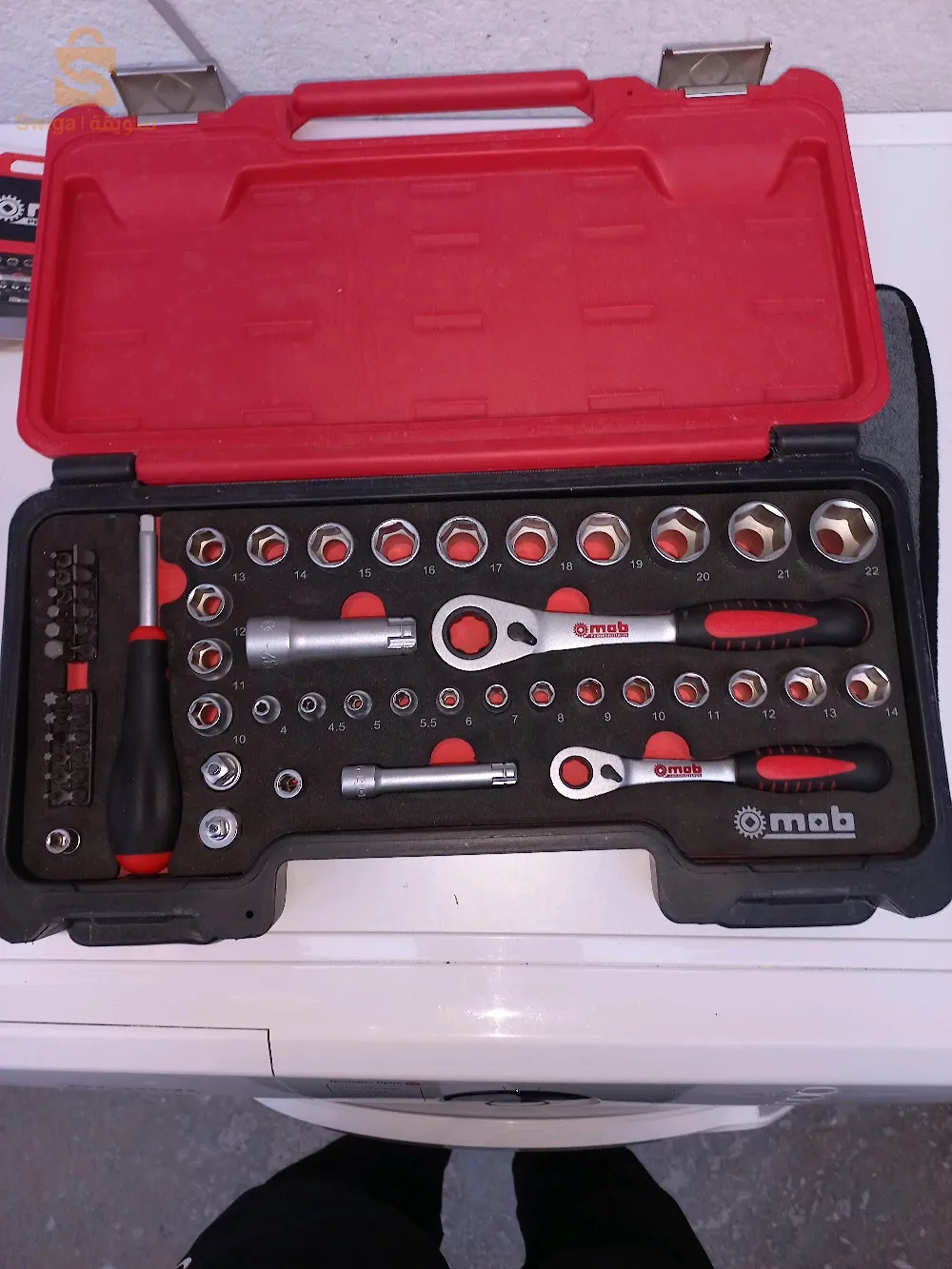 Coffret de douilles traversantes 59 pièces mixte
