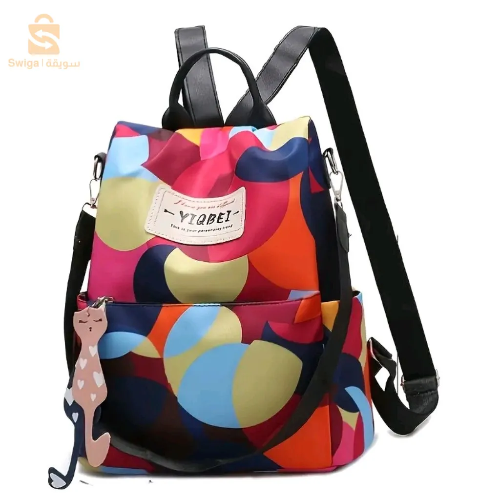 Sac à dos oxford Antivol étanche pour femmes – multicouleur – حقيبة ظهر أكسفورد مقاومة للماء ومضادة للسرقة للنساء$👍