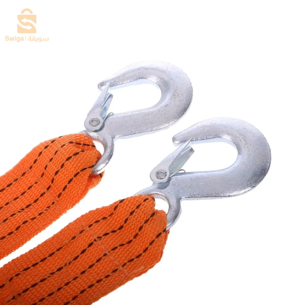 حبل سحب 3 طن 3.6 م مع 2 خطاف للسيارات$👍