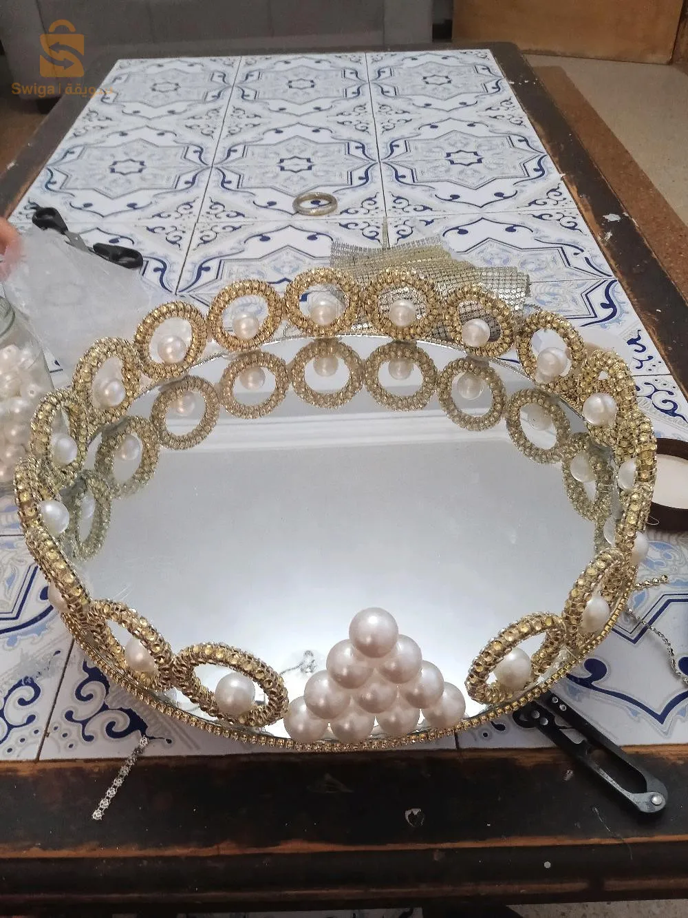 plateaux miroir et coffre